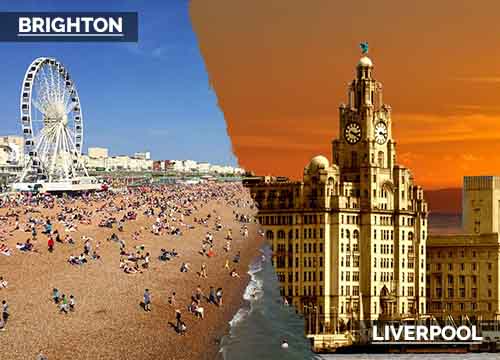 Brighton to Liverpool